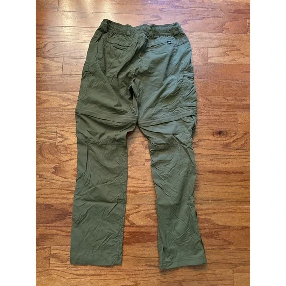 REI Forest Green Convertible Hiking Pants Size 8 - Picture 10 of 14